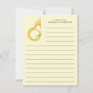 Tarjeta De Agradecimiento Músico de música de banda de música de Sousaphone