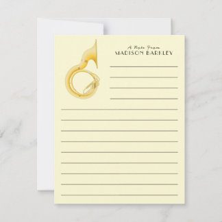 Tarjeta De Agradecimiento Músico de música de banda de música de Sousaphone 