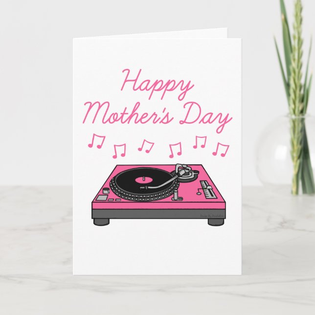 Tarjeta De Agradecimiento Músico del Día de la Madre del DJ (Anverso)
