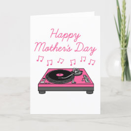 Tarjeta De Agradecimiento Músico del Día de la Madre del DJ