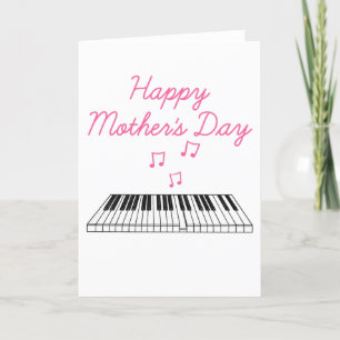 Tarjeta De Agradecimiento Músico pianista del Día de la Madre