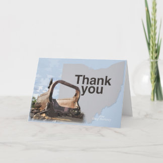 Tarjeta De Agradecimiento Muskie grande le agradece cardar