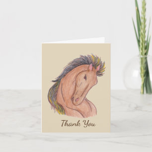 Tarjeta De Agradecimiento Mustang Horse