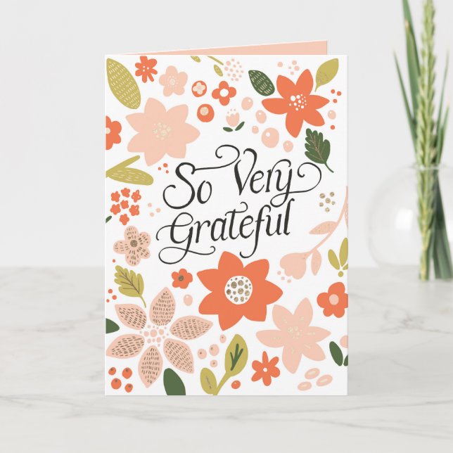 Tarjeta de agradecimiento muy agradecida (Anverso)