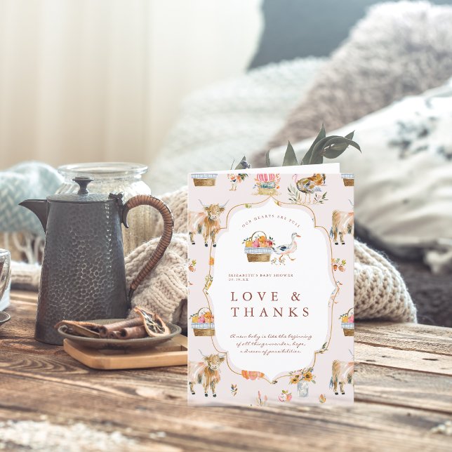 Tarjeta De Agradecimiento Muy agradecido por ti | Fall Baby Shower (Subido por el creador)