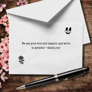 Tarjeta De Agradecimiento Muy Agradecido Por Tu Amor Y Apoyo Al Boda