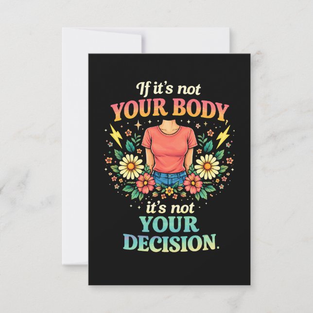 Tarjeta De Agradecimiento My Body, My Choice (Anverso)