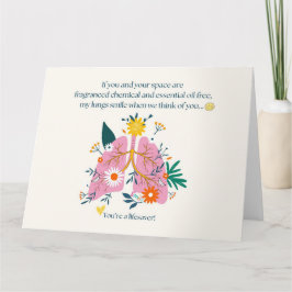 Tarjeta De Agradecimiento My Lungs Smile When We Think of You