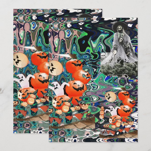 Tarjeta De Agradecimiento My Super Halloween V2 (Anverso / Reverso)