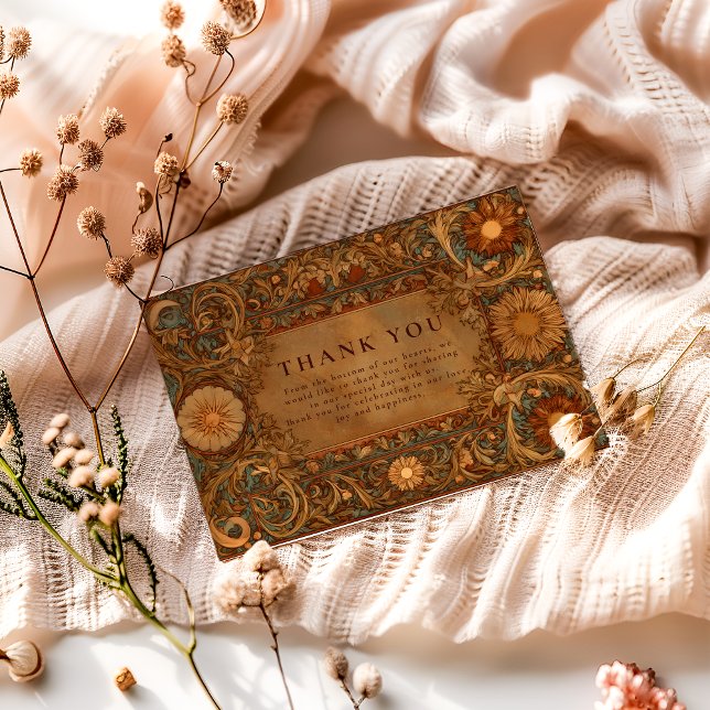 Tarjeta De Agradecimiento Mystical Celestial Baroque Wedding (Subido por el creador)