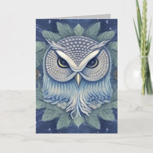 Tarjeta De Agradecimiento Mystical Fantasy Forest Owl