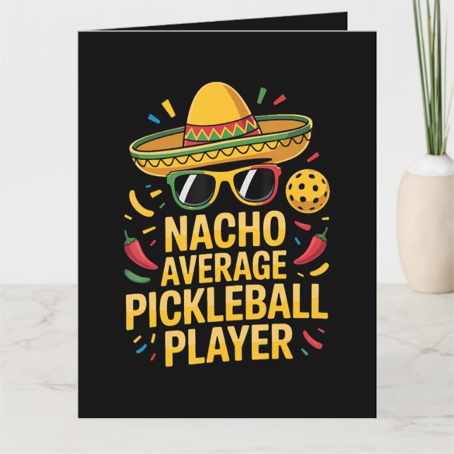Tarjeta De Agradecimiento Nacho Average Pickleball Player (Anverso)