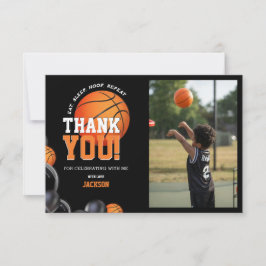 Tarjeta De Agradecimiento Nacido 2 Ball Cumpleaños Deportes de Baloncesto