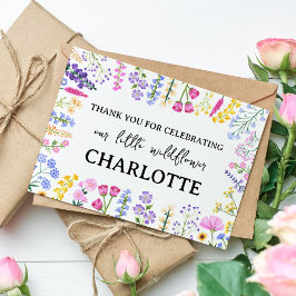 Tarjeta De Agradecimiento Nacimiento de la primavera floral de la pequeña Bo