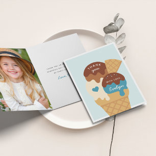Tarjeta De Agradecimiento Nacimiento del Ice Cream Sundae Kids