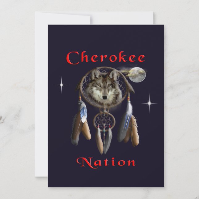 Tarjeta De Agradecimiento Nación de Cherokee (Anverso)