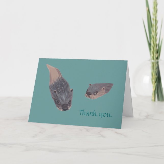 Tarjeta De Agradecimiento Nadadores Gracias Cartas (Anverso)