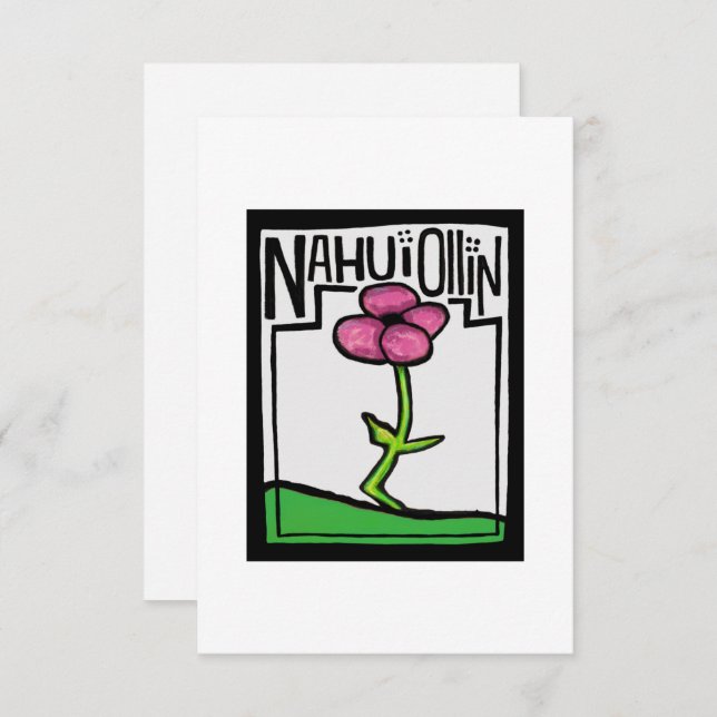 TARJETA DE AGRADECIMIENTO NAHUI OLLIN (Anverso / Reverso)