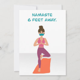 Tarjeta De Agradecimiento Namaste a 6 Pies de Distancia - Yoga en Cuarentena