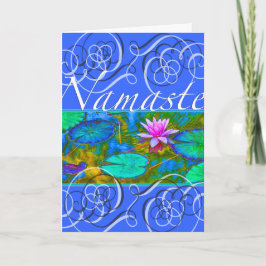 Tarjeta De Agradecimiento Namaste Yoga Gracias Elegant Lotus Blossom