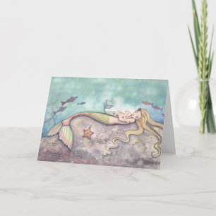 Tarjeta De Agradecimiento Nana de Sirena Madre y Bebé Sirenas Gracias