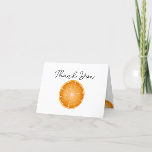 Tarjeta de agradecimiento naranja