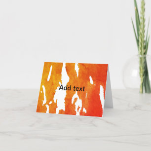 Tarjeta De Agradecimiento Naranja amarillo acuarela añadir texto de pintura