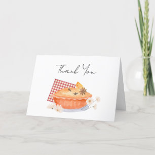 Tarjeta De Agradecimiento Naranja Cutie Pie Flower Fall Baby Shower
