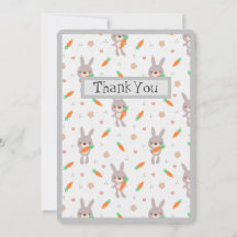 Naranja de conejo lindo Chica Gray Boy