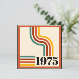 Tarjeta De Agradecimiento naranja de cosecha retro de 1975