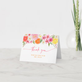 Tarjeta De Agradecimiento Naranja de limón floral de Citrus
