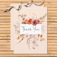 Naranja Quemado Boho Arco Floral Monograma Peach