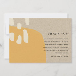 TARJETA DE AGRADECIMIENTO NARANJA RÚSTICO MODERNO ABSTRACTO RUSTICO RUST KRA