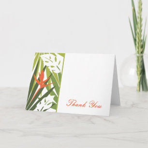 Tarjeta de agradecimiento naranja Tropical Floral