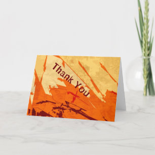 Tarjeta De Agradecimiento Naranja urbano
