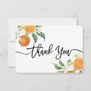 Tarjeta de agradecimiento Naranjas preciosas