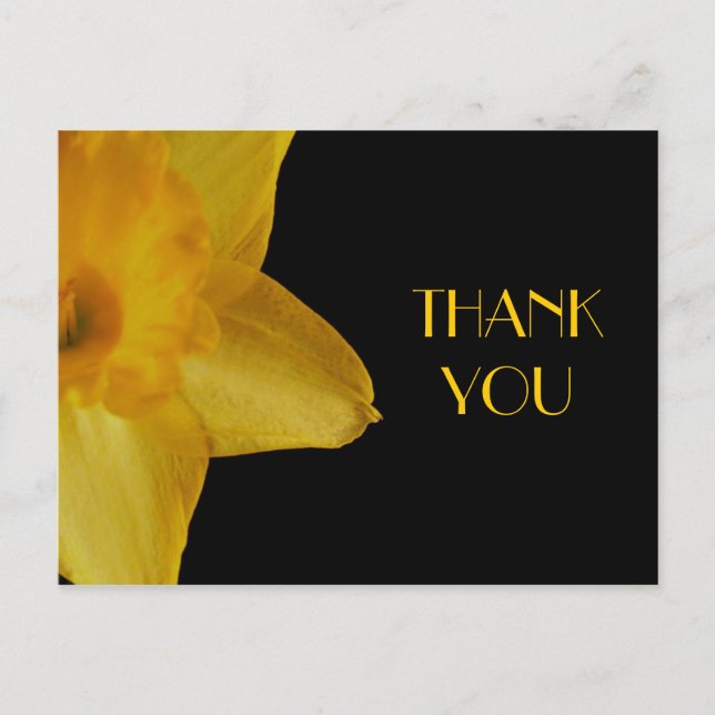 Tarjeta de agradecimiento Narciso Amarillo (Anverso)