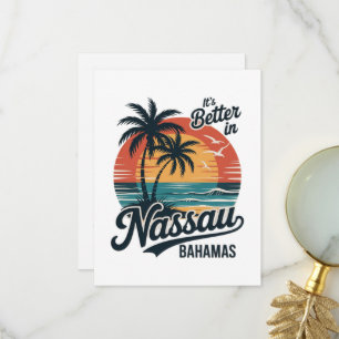 Tarjeta De Agradecimiento Nassau Bahamas Playa Verano