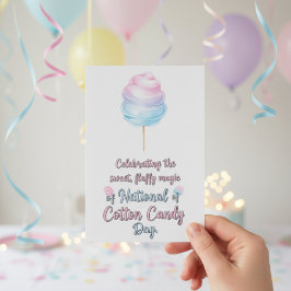 Tarjeta De Agradecimiento National Cotton Candy Day