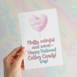 Tarjeta De Agradecimiento National Cotton Candy Day