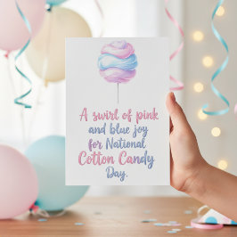 Tarjeta De Agradecimiento National Cotton Candy Day