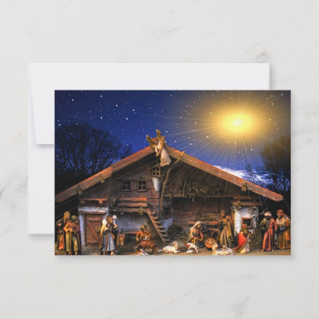 Tarjeta De Agradecimiento Natividad de Jesucristo (Anverso)