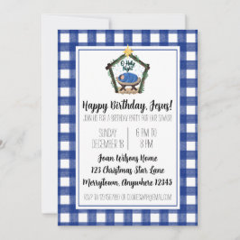 Tarjeta De Agradecimiento Natividad Feliz Cumpleaños Jesús Navidades Fiesta