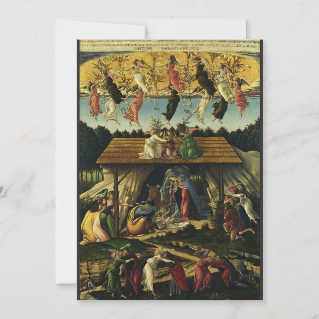 Tarjeta De Agradecimiento Natividad mística de Sandro Botticelli (Anverso)