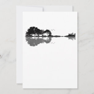 Tarjeta De Agradecimiento Naturaleza de guitarra acústica música de fondo gu