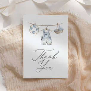 Tarjeta De Agradecimiento Nautical Boy Baby Shower