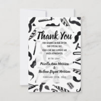 Navaja de afeitar bigote patrón de barbero acuarel