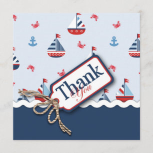 Tarjeta De Agradecimiento ¡Naves Ahoy! Cuadrado de TY