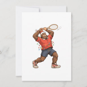 Tarjeta De Agradecimiento Navidad Bigfoot Sasquatch Tenis 2026 Fiesta