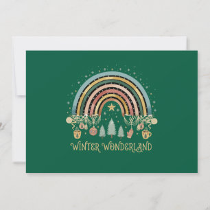 Tarjeta De Agradecimiento Navidad Boho Arcoíris País de las Maravillas de In